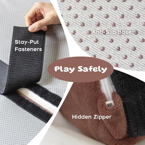 Miniatura 6 de BanaSuper Juguetes de escalada de 5 piezas para niños pequeños, juego de bloques de espuma para niños con cilindro, diseño plegable, juego