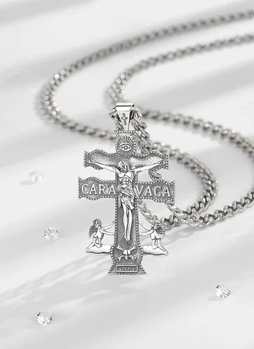 Miniatura 106 de CELESTIA Medallas de plata de ley 925 San Miguel/San Cristóbal/San Benito/San Gabriel/Virgen María/Jesús/Caravaca/Metatrón/Sello de los Siete