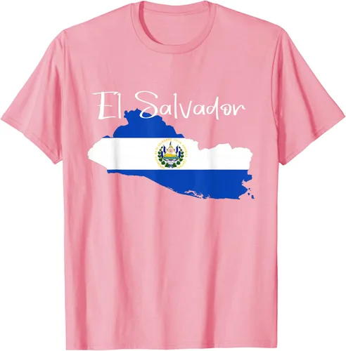 Miniatura 76 de Camiseta con la bandera de El Salvador, mapa de El Salvador, camiseta de Salvador para mujer
