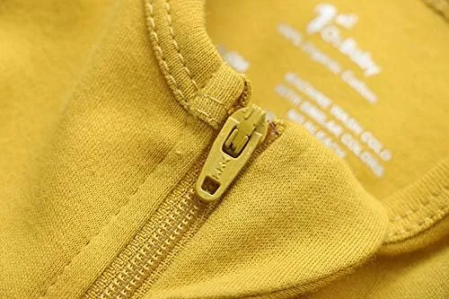 Miniatura 5 de O2 BABY Organic Cotton Baby Footless Pajamas, Zip Front Baby Boys Girls Romper, Long Sleeve Sleep and Play