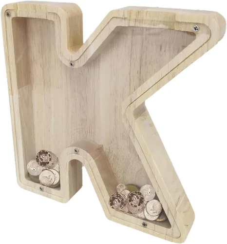Miniatura 10 de FixtureDisplays® Alcancía de madera para gatos, alcancía de ahorro para niños, bonita moneda de recuerdo para niños y niñas, es un regalo único