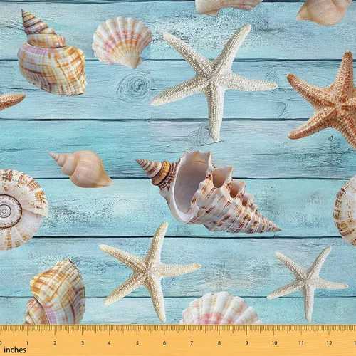 Miniatura 16 de jejeloiu The Yard, tela para tapicería de concha de mar para sillas, tela decorativa hawaiana de verano para exteriores, tela impermeable