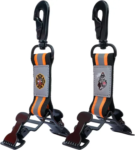 Miniatura 11 de KUNN Clips para Guantes de Bombero de Doble Extremo con Patrón Creativo, Soportes para Guantes de Trabajo de Alta Resistencia, Regalo para Bomberos