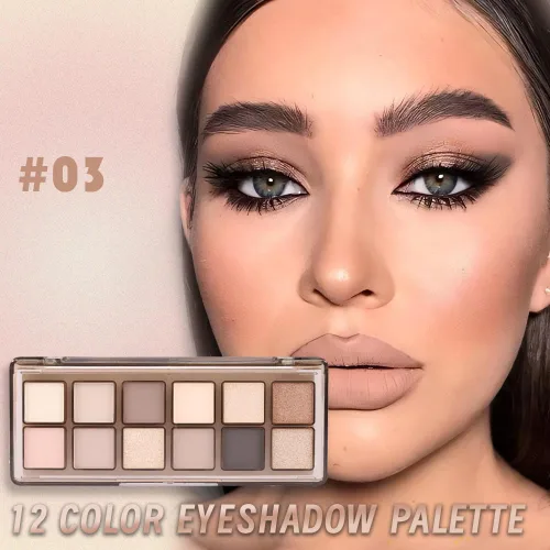 Miniatura 3 de AMY'S DIARY Paleta de sombras de ojos nude de 12 colores para looks versátiles del día a la noche - Mezclable, de larga duración y altamente 20