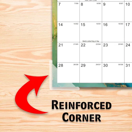 Miniatura 4 de StoreSMART® - Esquinas de calendario - Plástico transparente - Paquete de 100 - PE1336DCL-100