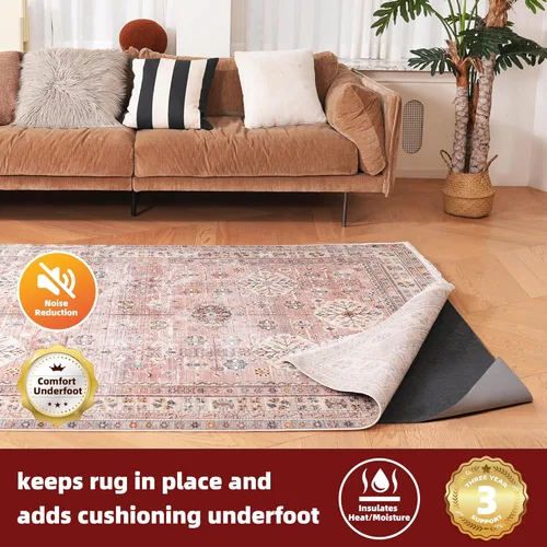 Miniatura 2 de BAGAIL - Almohadillas de fieltro y goma natural de 1/8 pulgadas de grosor, 2.5 x 9.5 pies, agarre antideslizante para alfombra, mantiene