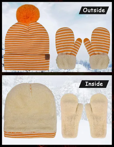 Miniatura 2 de Juego de gorro y guantes de invierno para niños de 2 a 5 años