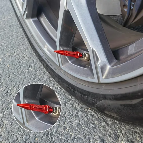 Miniatura 4 de Tapones de válvula SINGARO de 2.36 pulgadas, aleación de aluminio, a prueba de polvo e impermeables, aptos para automóviles, camiones y motocicletas