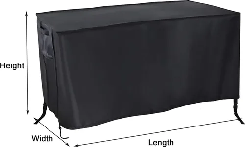 Miniatura 2 de Cubierta rectangular para fogata, impermeable, para mesa de fuego de gas propano al aire libre, 28 pulgadas de largo x 28 pulgadas de ancho x 24