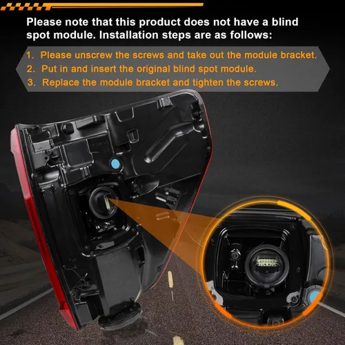 Miniatura 7 de Conjunto de luz trasera LED con puntos ciegos compatible con Ford F150 F-150 King Ranch Lariat Limited Platinum 2021 2022 2023 Reemplazo