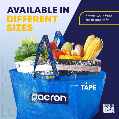 Miniatura 4 de Paquete de 10 forros aislados de 8 x 8 x 8 pulgadas, bolsas de envío aisladas autosellantes para alimentos y productos perecederos, forros
