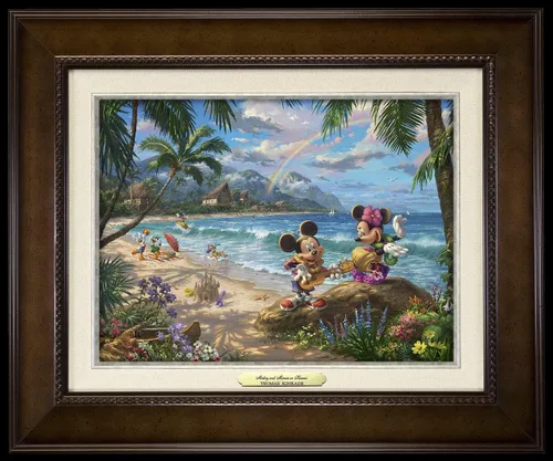 Miniatura 13 de Thomas Kinkade Studios Disney's Mickey and Minnie in Hawaii - Lienzo con envoltura de galería (8 x 10 pulgadas)