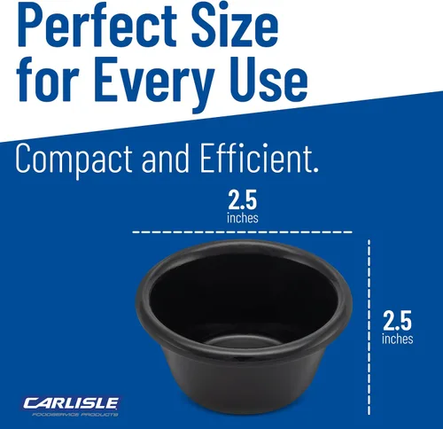 Miniatura 5 de Carlisle FoodService Products Ramekin Suave Melamina 2 Oz - Negro