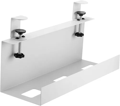 Miniatura 10 de Bandeja de gestión de cables de 16 x 5 x 3 pulgadas sin taladro, bandeja de gestión de cables debajo del escritorio de pie, organizador de cables