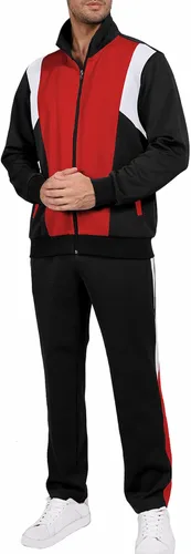 Conjunto deportivo casual de 2 piezas para hombre, conjunto deportivo con cremallera completa, trajes deportivos para correr y trotar para hombre