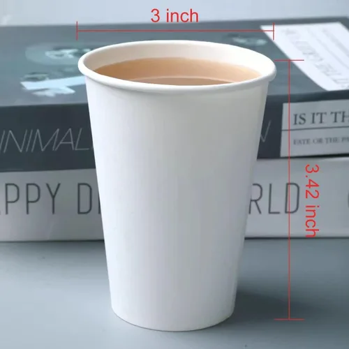Miniatura 7 de Vasos de papel de 8 onzas, paquete de 300 unidades, duraderos, a prueba de fugas, seguros para bebidas calientes o frías, tazas de café de papel
