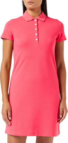 Nautica Vestido tipo polo de algodón elástico de manga corta para mujer