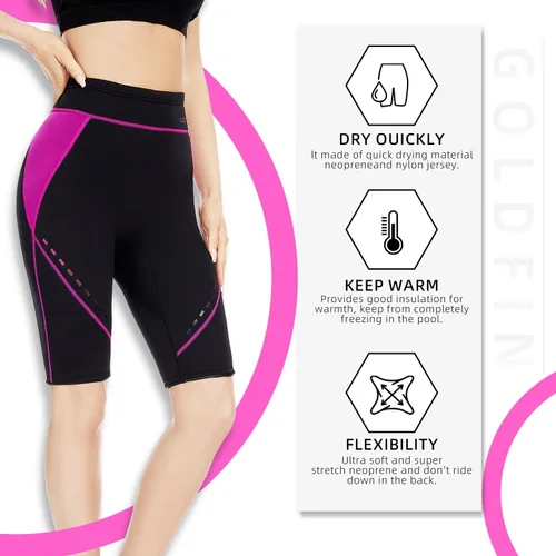 Miniatura 3 de GoldFin - Traje de neopreno corto para mujer de 2 mm, traje corto de neopreno para deportes acuáticos, surf, buceo, natación, kayak