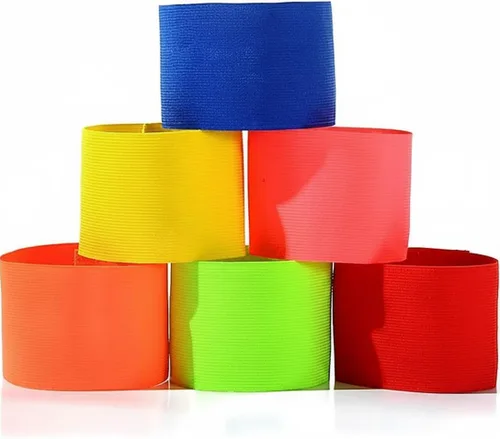 Miniatura 20 de Captain's Armband - Brazalete de fútbol y rugby para jóvenes y adultos, diseño anticaída, paquete de 6