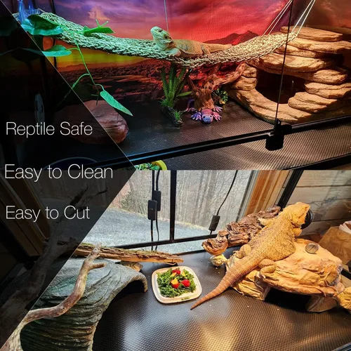 Miniatura 2 de MRREPTILE Alfombra de sustrato de reptil, sustrato de dragón barbudo, forro de terrario de tanque de reptiles para leopardo, Gecko, lagarto