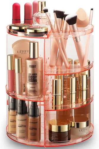Miniatura 15 de Organizador de maquillaje giratorio de 360 grados – Altura ajustable y totalmente giratorio. El organizador de cosméticos perfecto para el tocador