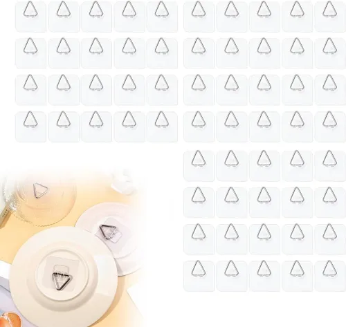 Miniatura 12 de Ganchos adhesivos sin taladros, colgadores de fotos mejorados sin clavos, ganchos adhesivos de montaje en pared para colgar, ganchos de pared sin