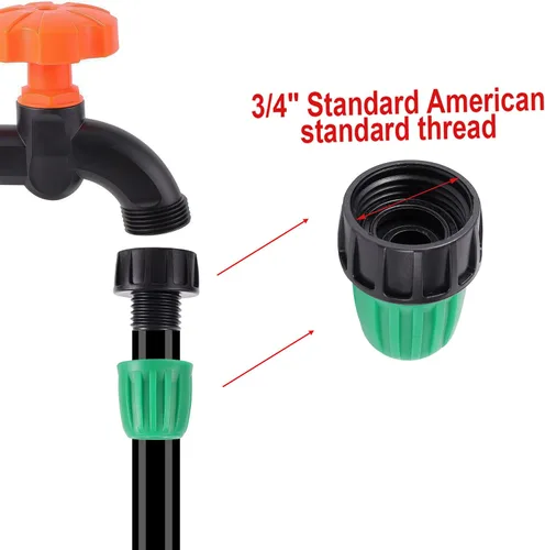 Miniatura 5 de Tubo de riego por goteo de 33 pies y 1/2 pulgada de tubería de manguera de tubería de riego de jardín de PVC de 1/2 pulgada