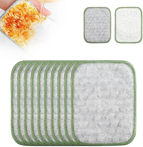 Trapos de alambre multiusos para lavar platos húmedos y secos, 2026 almohadillas de metal reutilizables para fregar, paños de esponja, toallas de
