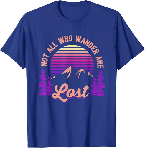 Miniatura 21 de Not All Who Wander Are Lost Vintage Mountains - Camiseta de senderismo, Negro, S