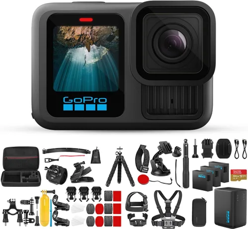 Miniatura 6 de GoPro Hero13 Black - Cámara de acción impermeable negra de 27 MP - Paquete de accesorios especiales Video Ultra HD 5.3K60 con empuñadura, 2