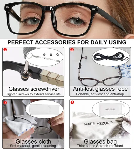 Miniatura 6 de MARE AZZURO Gafas de Lectura para Computadora para Mujeres con Bloqueo de Luz Azul 0 1.0 1.25 1.5 1.75 2.0 2.25 2.5 2.75 3.0 3.5 4.0 5.0 6.0