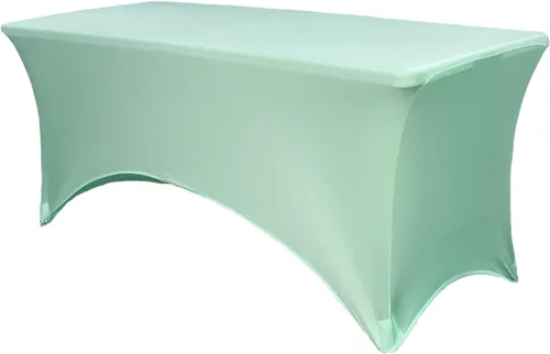 Miniatura 40 de YOUR CHAIR COVERS Mantel rectangular de elastano ajustable de 5 pies, color blanco, para decoración de bodas, eventos, patio, cubierta elástica