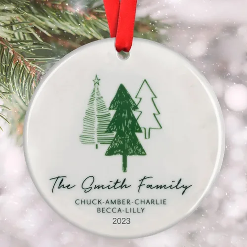 Adornos familiares personalizados, adorno de Navidad familiar, decoración del hogar de Navidad, regalos de Navidad para la familia, adornos de árbol