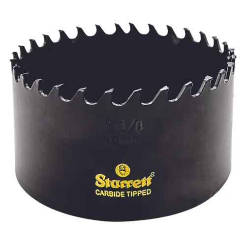Miniatura 11 de Starrett Sierra perforadora con punta de carburo con acabado de superficie de alta calidad, ideal para madera, PVC y fibra de vidrio, 3 dientes por