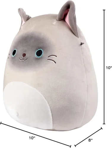 Miniatura 7 de Squishmallows Felton el gato siamés de 10" - Peluche con licencia oficial de Kellytoy - Juguete de peluche coleccionable suave y esponjoso de gatito