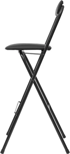 Miniatura 6 de 2 Pcs Folding Bar Stool with Backrest 275Lbs Tall Foldable Chair 29.5 Inch Freestanding Portable Folding Stool with PVC Caps for Kitchen Island Shop