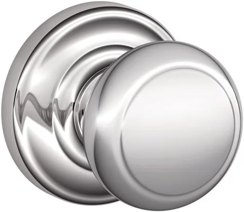 Miniatura 5 de Schlage F10 AND 716 ADD - Pomo Andover con moldura Addison, cerradura de paso para pasillos y armarios, bronce envejecido