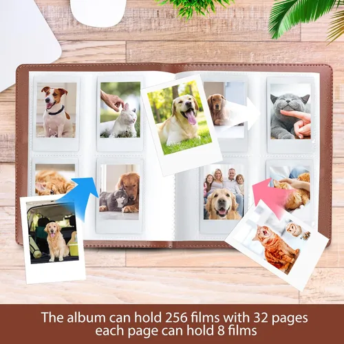 Miniatura 4 de Polaroid SnapTouch PIC-300 Z2300 - Álbum de fotos de 256 bolsillos para cámara instantánea Fujifilm Instax Mini LiPlay 11 9 8+ 8 7S, impresora Marrón