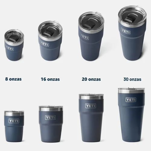 Miniatura 8 de YETI Rambler - Vaso apilable de 16 onzas, aislado al vacío, de acero inoxidable con tapa MagSlider Apilable