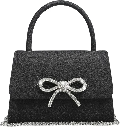 Miniatura 52 de Dasein Bolso de noche para mujer, embragues de fiesta, bolsos de boda, cóctel, baile de graduación, bolsos con purpurina esmerilada