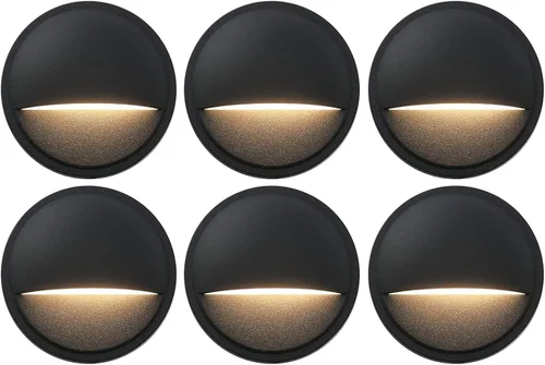 Miniatura 11 de GKOLED Luces LED de Cubierta de Bajo Voltaje, Luz de Barandilla de Escalón de Paisaje con Chips LED Integrados de 2W, Accesorios de Iluminación