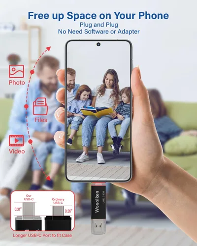Miniatura 3 de Unidad flash USB C de 8 GB, paquete de 10 unidades flash Wooolken tipo C + USB 2.0 Thumb Drive OTG Memory Stick compatible con iPhone 16/15