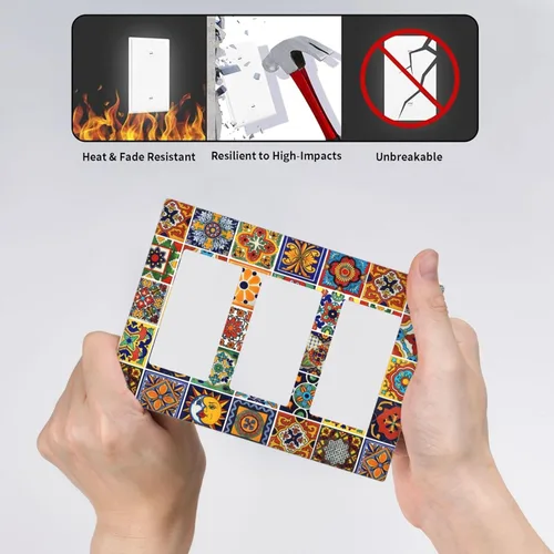 Miniatura 130 de Placa Decorativa de Pared de Granja Rústica con Cuerno de Madera para Puerta de Granero 1 Banda Duplex Cubiertas de Toma Eléctrica Soltera