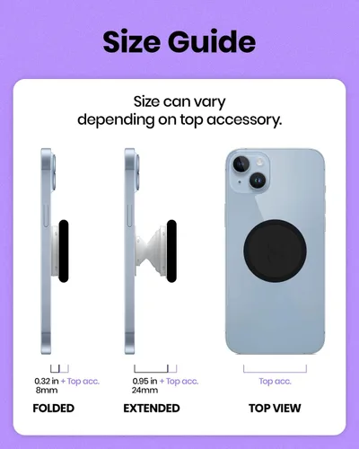 Miniatura 7 de OnTheGrip Lindo Diseño Transparente en Forma de Flor de Margarita Soporte de Teléfono Móvil Plegable Multifuncional para Smartphone, Tablet