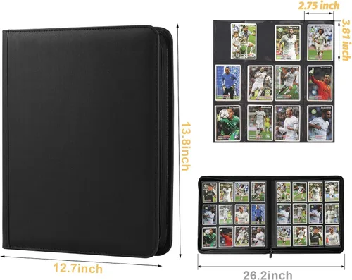 Miniatura 2 de GERMUN Carpeta de tarjetas coleccionables con 12 bolsillos, 720 bolsillos, carpeta de colección de tarjetas, carpeta de álbum de tarjetas para MTG