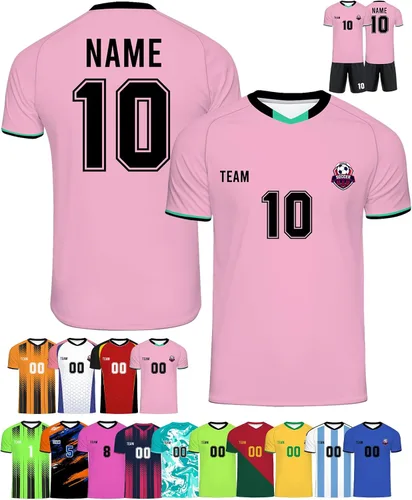 Jersey de fútbol personalizado Jersey de fútbol personalizado Número de nombre del equipo Personalizar camiseta deportiva