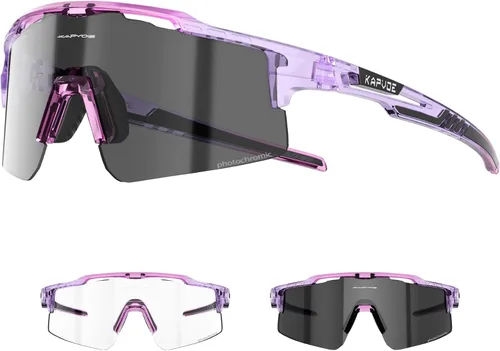 Miniatura 9 de KAPVOE Gafas de sol de ciclismo fotocromáticas para bicicleta de montaña, transparentes, MTB en bicicleta, equitación, béisbol, correr, golf