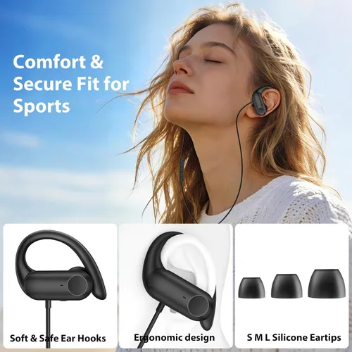 Miniatura 4 de APETOO Auriculares USB C con micrófono de gancho y control de volumen, auriculares con cable de entrenamiento tipo C, sonido estéreo de alta