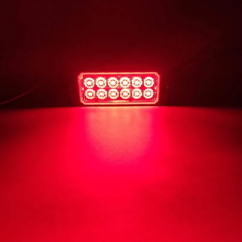 Miniatura 8 de Barra de luz estroboscópica de emergencia LED roja 12-24V 12 LED para coche, vehículo, camión, advertencia, luz de flash diferente, modo