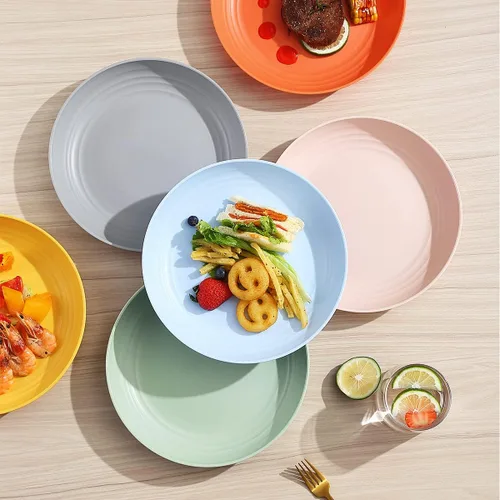 Miniatura 7 de Berglander Juego de 8 platos de plástico profundos de 9 pulgadas, reutilizables y resistentes, irrompibles, para pasta, ramen, resistentes a